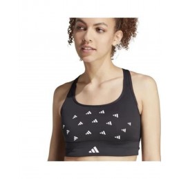 achat Brassière de sport Adidas Femme PWRCT MS BLUV Noir détails logo