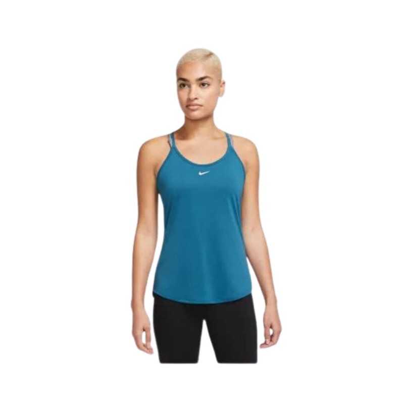 achat Débardeur Nike Femme Dri-FIT One Elastika Bleu face