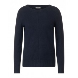 achat  Pull col rond Cécil Femme NOS COSY HIGH Bleu face