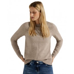 achat Pull col rond Cecil Femme NOS COSY HIGH Beige porté