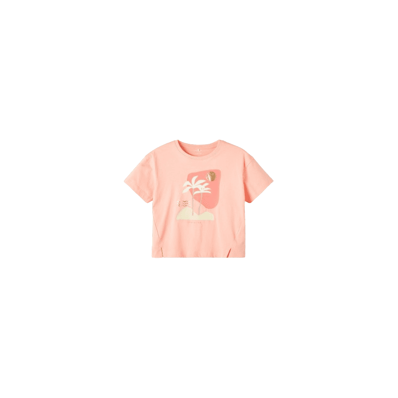Achat t-shirt Name it Enfant NKFFLICKA rose face