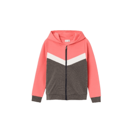 Achat veste zippée Name it Enfant NKFOSANIA gris/rose face