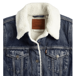 Achat Veste en jean LEVIS Femme ORIGINAL SHERPA TRUCKER Bleu détail