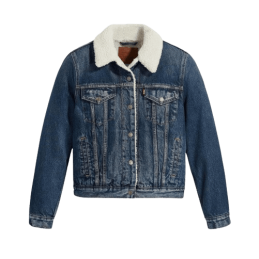 Achat Veste en jean LEVIS Femme ORIGINAL SHERPA TRUCKER Bleu face