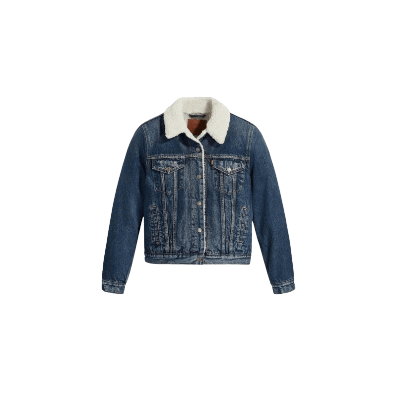 Achat Veste en jean LEVIS Femme ORIGINAL SHERPA TRUCKER Bleu face