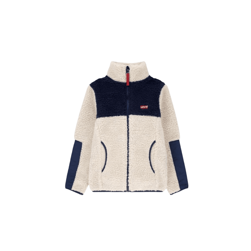 achat Gilet Cardigan LEVIS Enfant COLOR BLOCK SHERPA Beige face