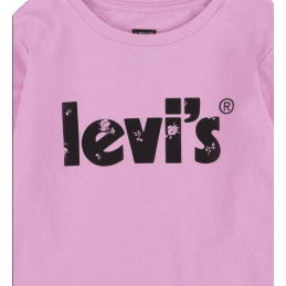 achat T-shirt manches longues LEVIS fille GRAPHIC rose logo