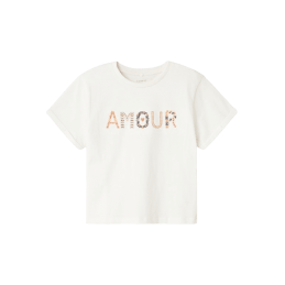 Achat t-shirt Amour Name it Enfant NKFTMORINA blanc face