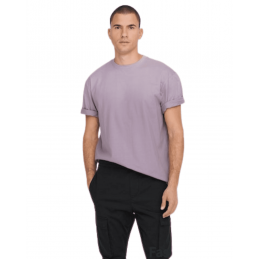 achat T-shirt Only&Sons Homme ONSFRED Violet porté