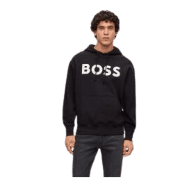 achat Sweat à capuche BOSS homme WEBASICHOOD noir porté