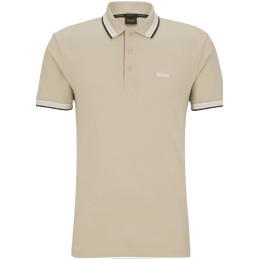 achat Polo BOSS homme PADDY CURVED beige face