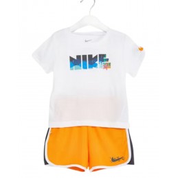 achat Ensemble Nike Enfant CORAL REEF MESH Blanc/Jaune face