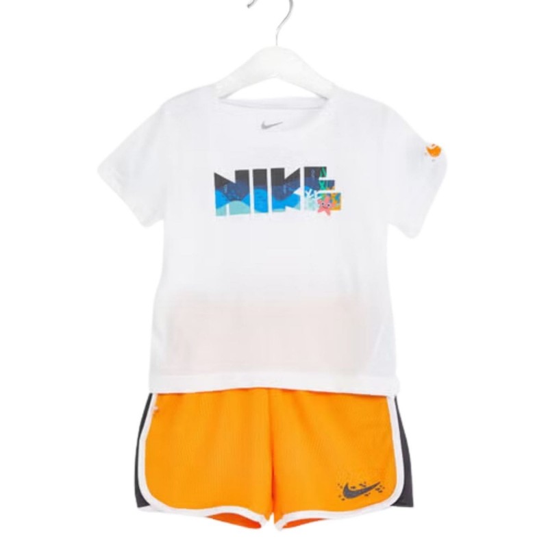 achat Ensemble Nike Enfant CORAL REEF MESH Blanc/Jaune face