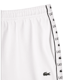 achat Short LACOSTE homme BANDE SIGLÉE blanc logo