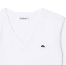 achat T-shirt LACOSTE femme RELAXED-FIT blanc logo