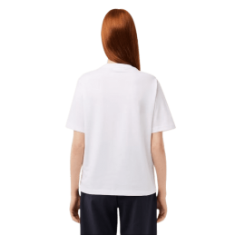 achat T-shirt LACOSTE femme RELAXED FIT blanc dos