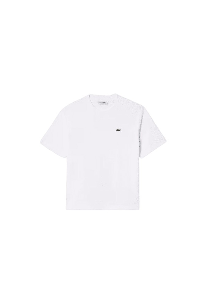 achat T-shirt LACOSTE femme RELAXED FIT blanc face