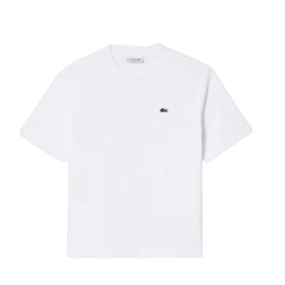 achat T-shirt LACOSTE femme RELAXED FIT blanc face