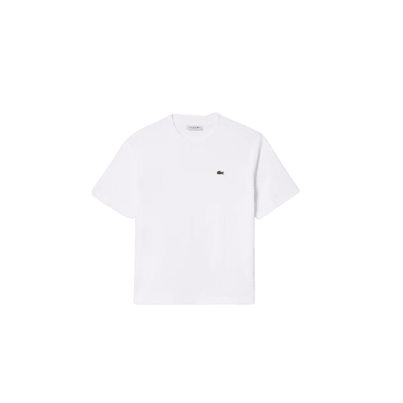 achat T-shirt LACOSTE femme RELAXED FIT blanc face