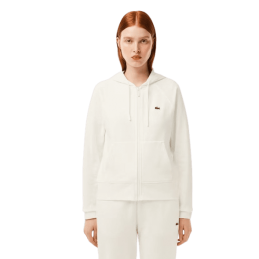 achat Veste LACOSTE femme JOGGER blanc porté