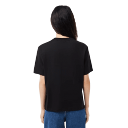 achat T-shirt LACOSTE femme RELAXED-FIT noir dos