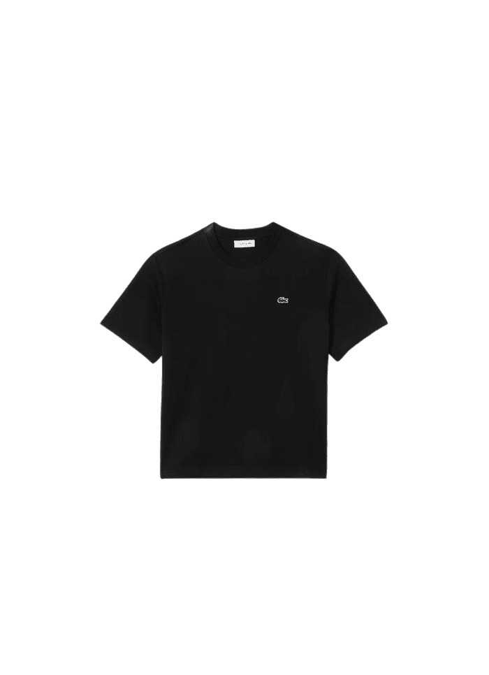 achat T-shirt LACOSTE femme RELAXED-FIT noir face