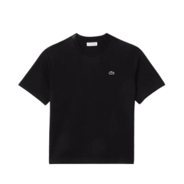 achat T-shirt LACOSTE femme RELAXED-FIT noir face