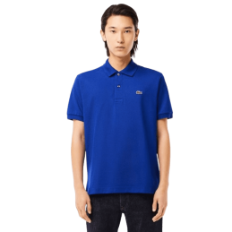 achat Polo LACOSTE homme ORIGINAL bleu porté