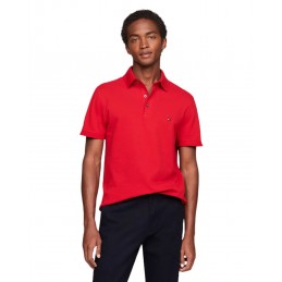 achat Polo Tommy Hilfiger Homme 1985 SLIM Rouge face