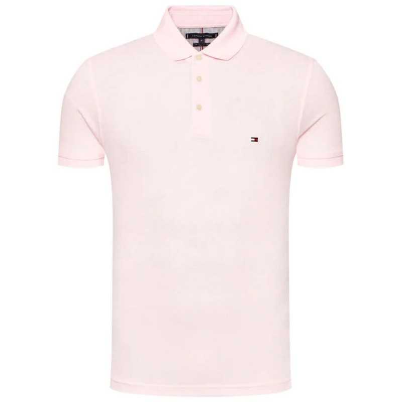 achat Polo Tommy Hilfiger Homme 1985 SLIM Rose clair face