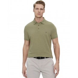 achat Polo Tommy Hilfiger Homme 1985 SLIM Vert Olive face