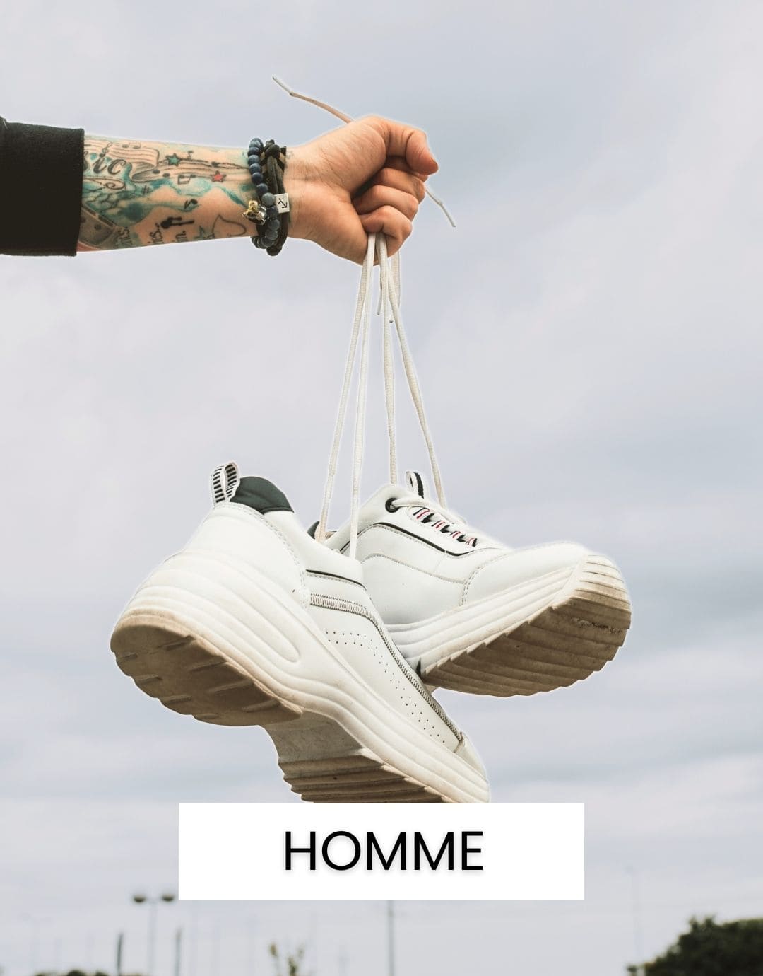 baskets homme blanches